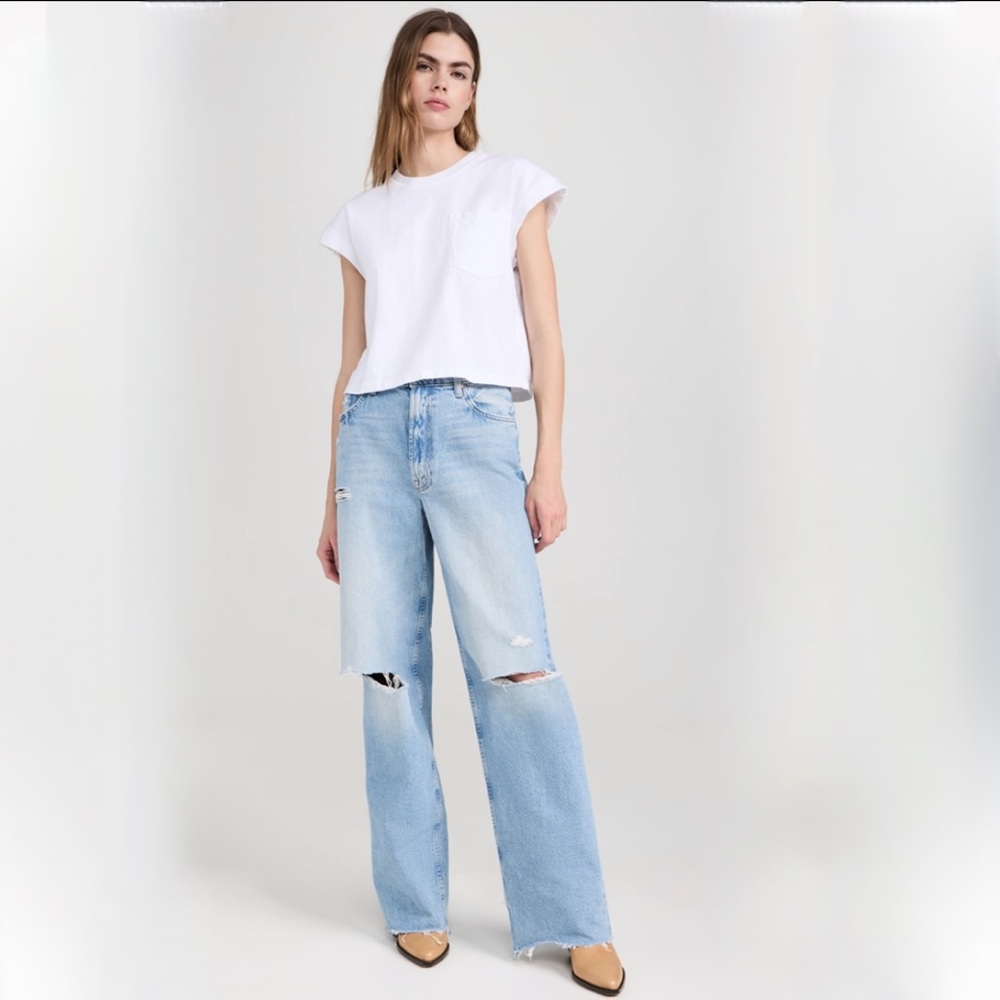 MOTHER Spinner Zip Heel Chew Jeans